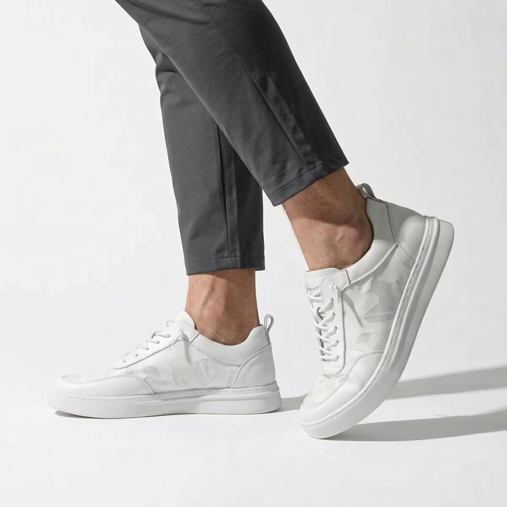 Noah - Men's Casual Low - Top Sneaker - Sneakers - White - Parker&Brooks
