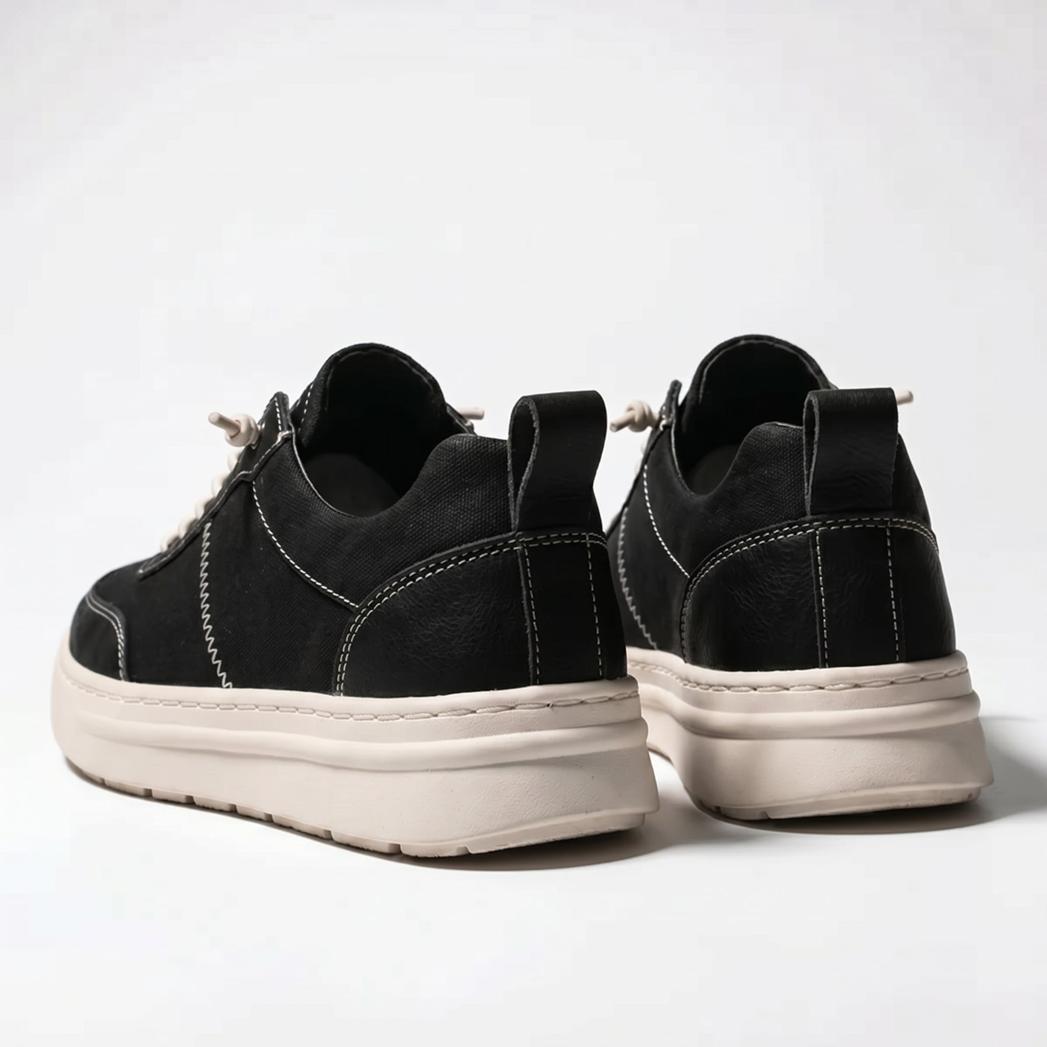 Noah - Men's Casual Low - Top Sneaker - Sneakers - Black - Parker&Brooks