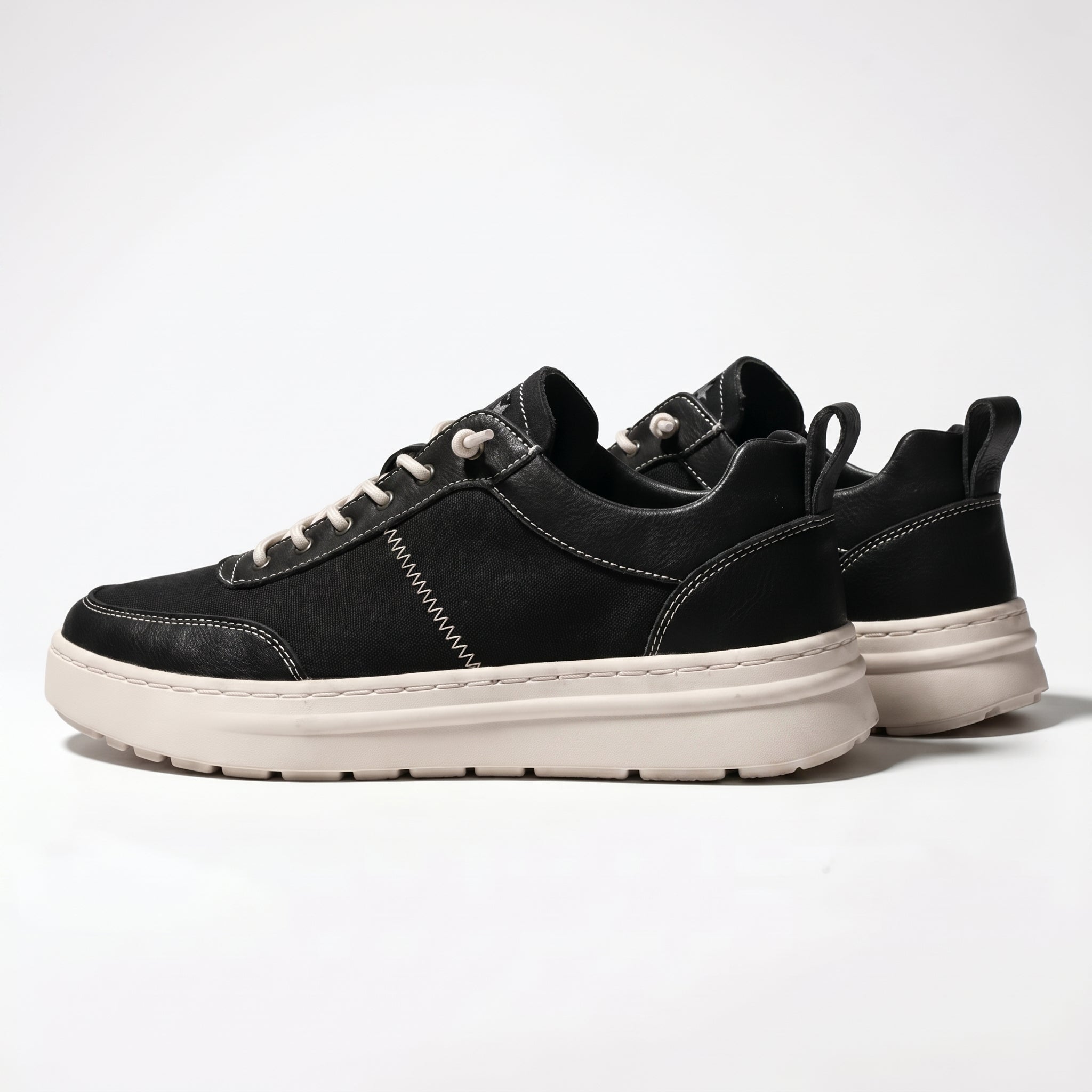 Noah - Men's Casual Low - Top Sneaker - Sneakers - Black - Parker&Brooks