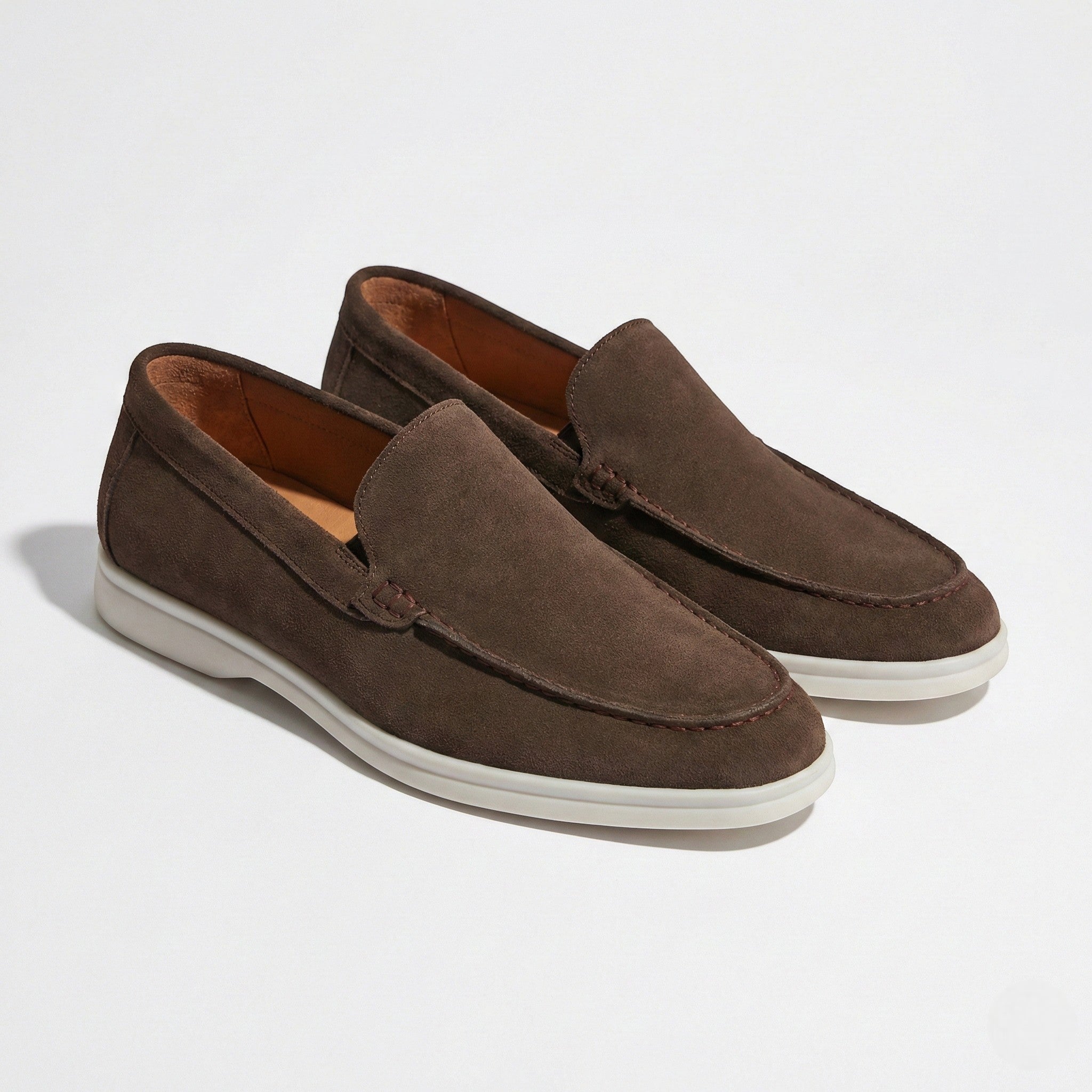 Noah - Men's Comfortable Slip - On Loafers - Loafers - Dark Brown - Parker&Brooks