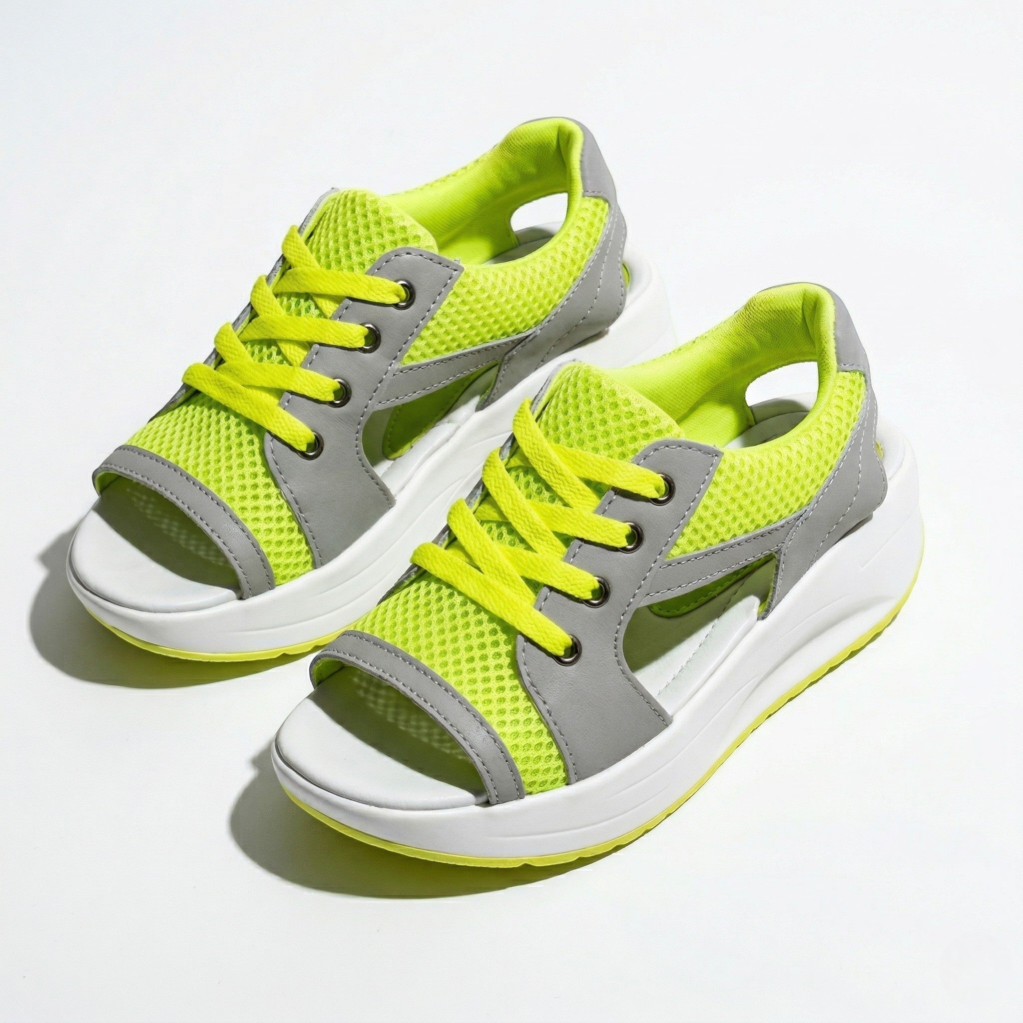 Nyla - Women's Open Toe Platform Sandals - Sandal - Green - Parker&Brooks