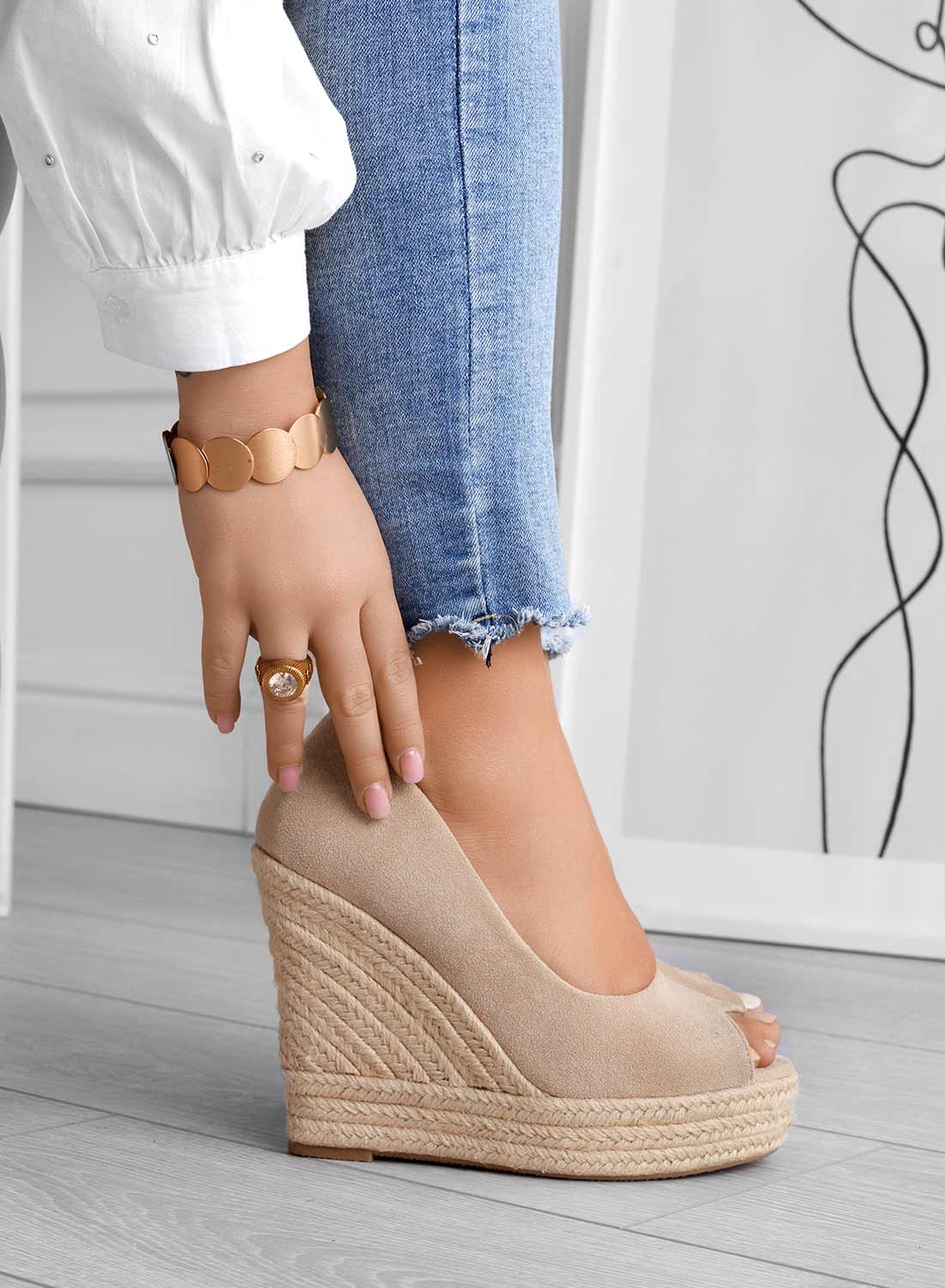 Odilia - Suede Wedge Espadrilles | Elegant Summer Sandals