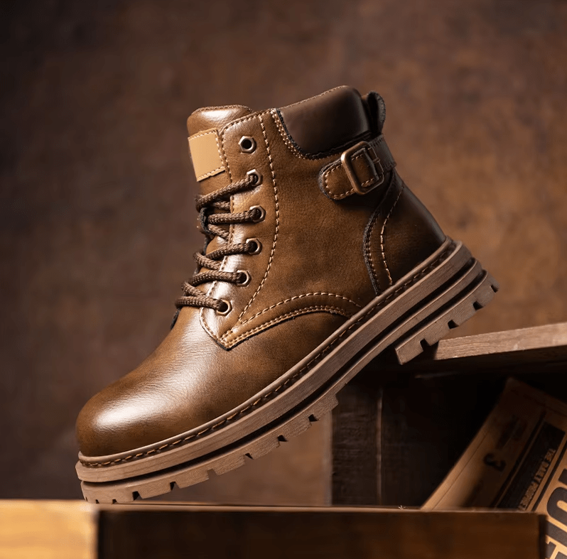 Oliver – Leather Boots with Non-Slip Sole