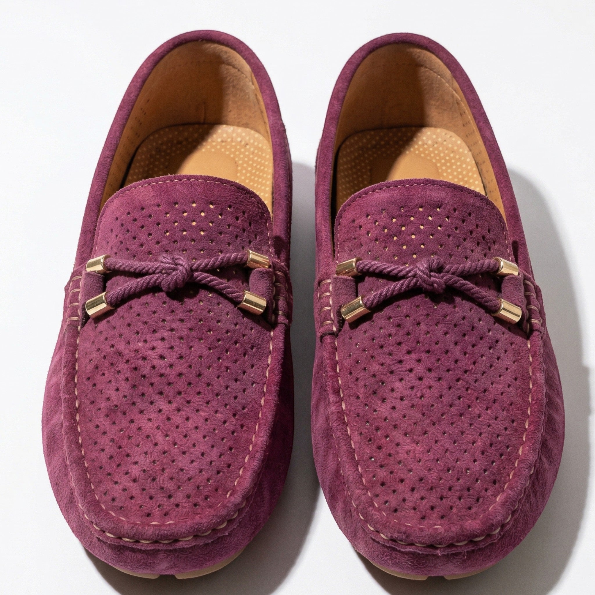 Oliver - Men's Breathable Slip - On Loafer Shoes - Loafers - Red - Parker&Brooks