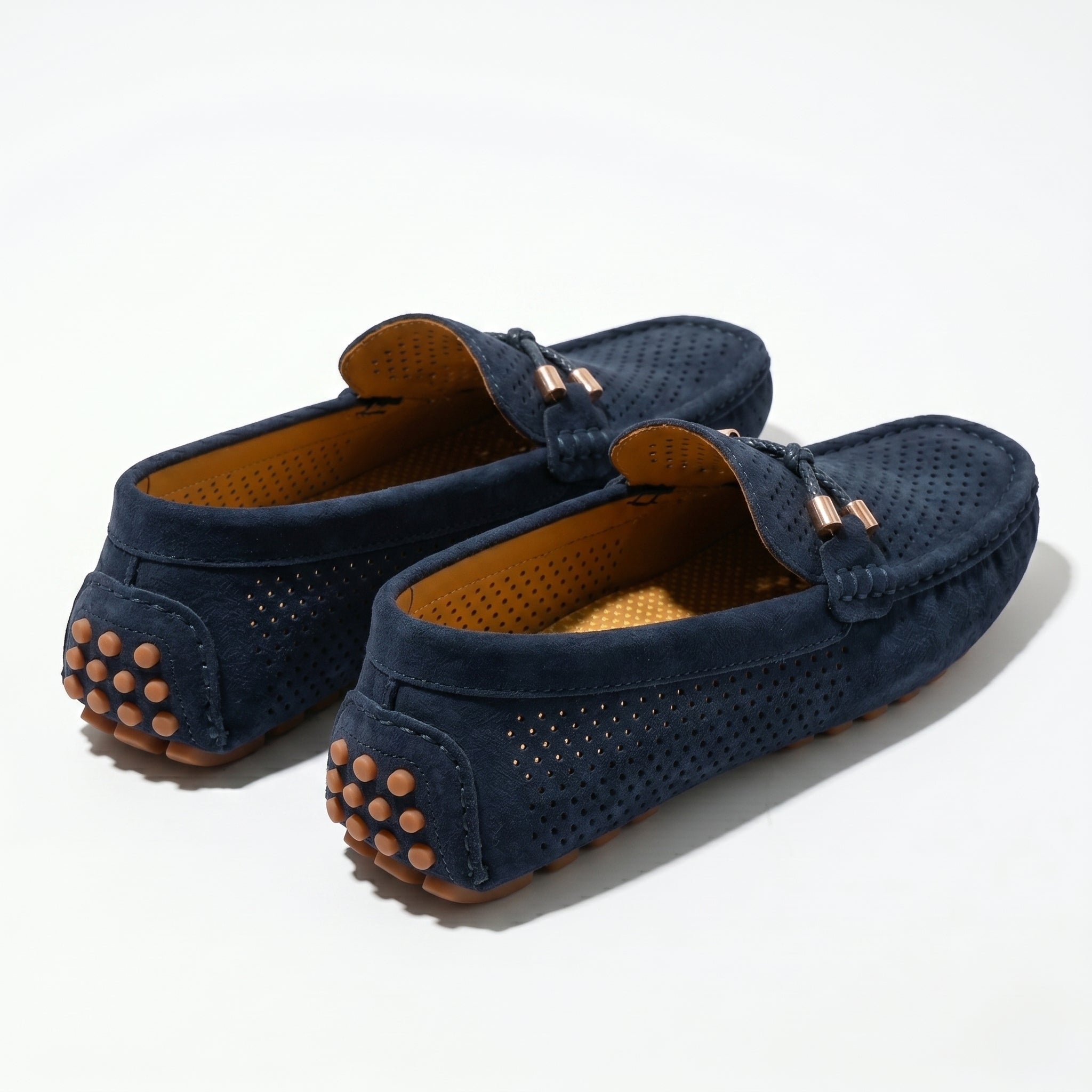 Oliver - Men's Breathable Slip - On Loafer Shoes - Loafers - Blue - Parker&Brooks