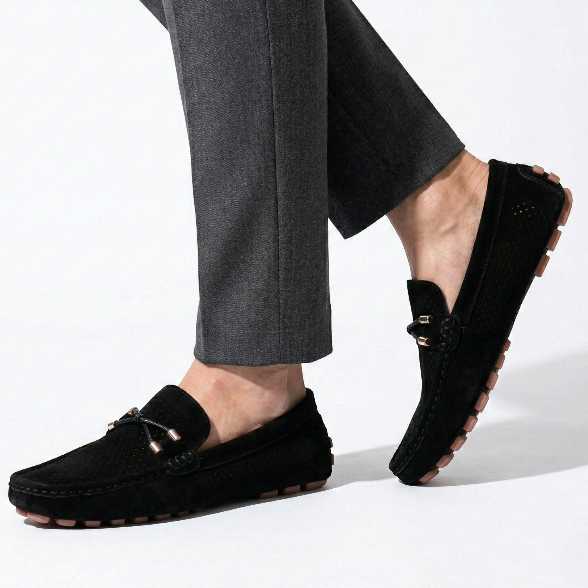 Oliver - Men's Breathable Slip - On Loafer Shoes - Loafers - Black - Parker&Brooks