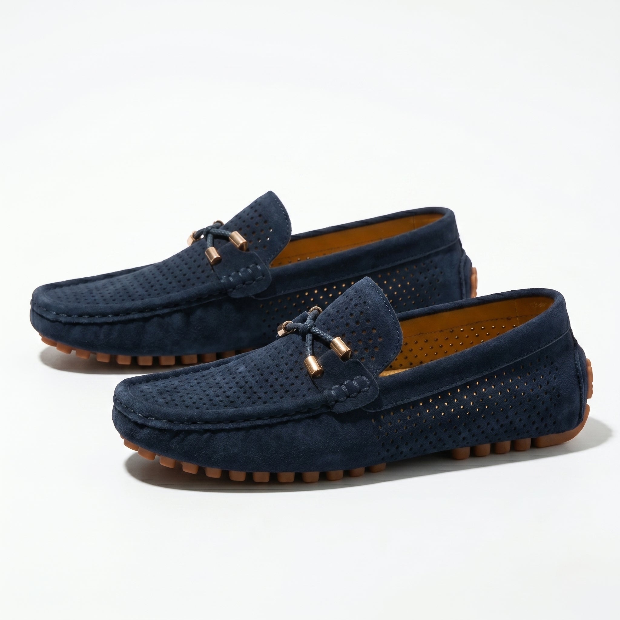Oliver - Men's Breathable Slip - On Loafer Shoes - Loafers - Blue - Parker&Brooks