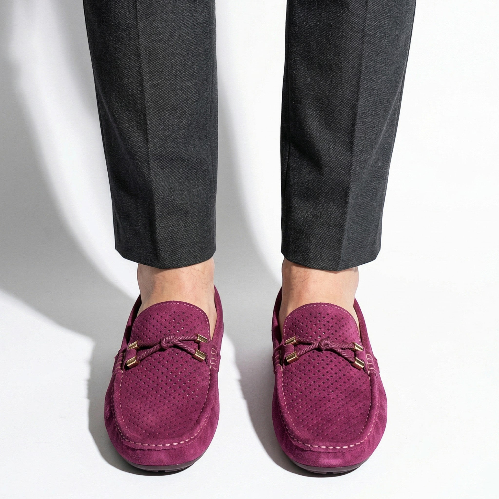 Oliver - Men's Breathable Slip - On Loafer Shoes - Loafers - Red - Parker&Brooks