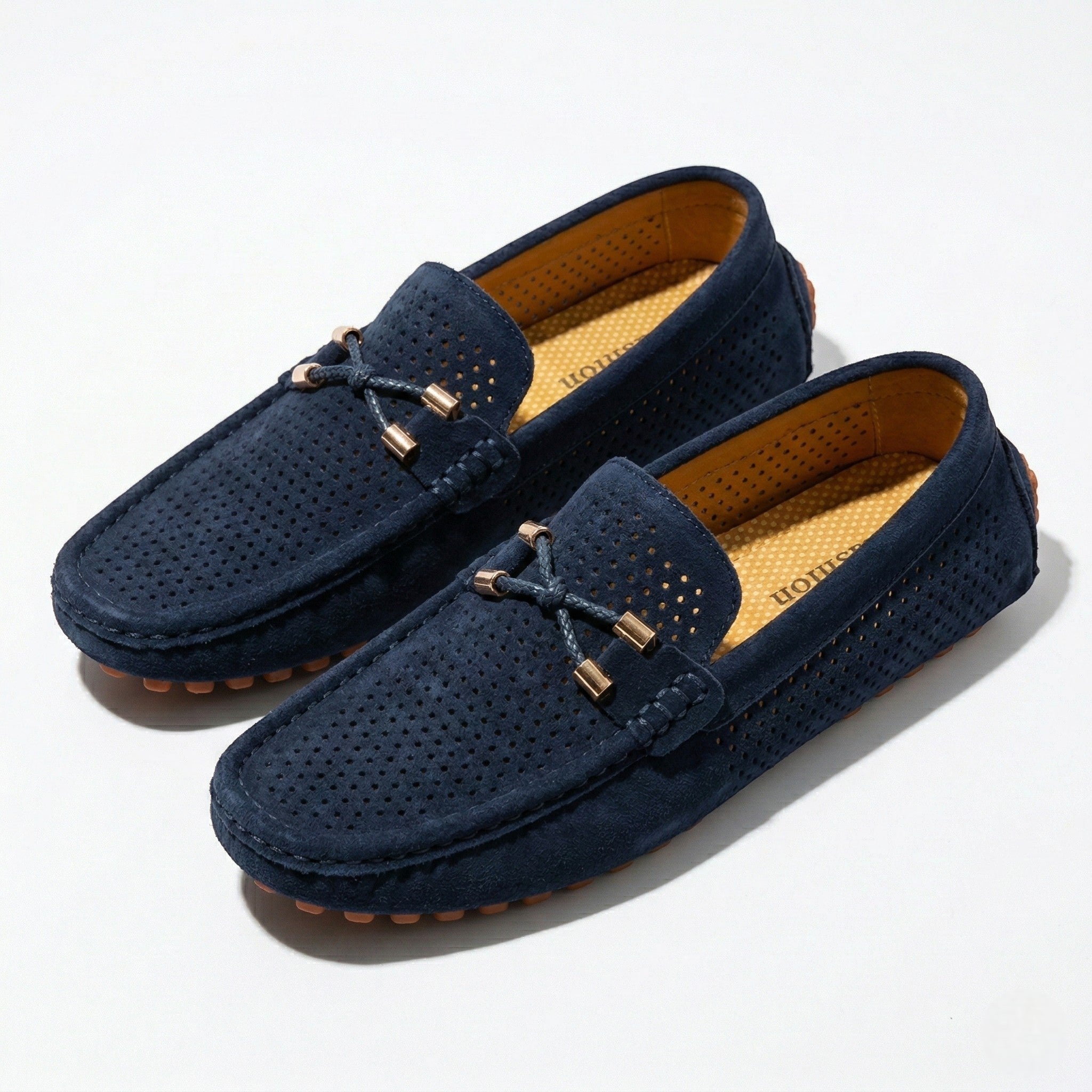 Oliver - Men's Breathable Slip - On Loafer Shoes - Loafers - Blue - Parker&Brooks