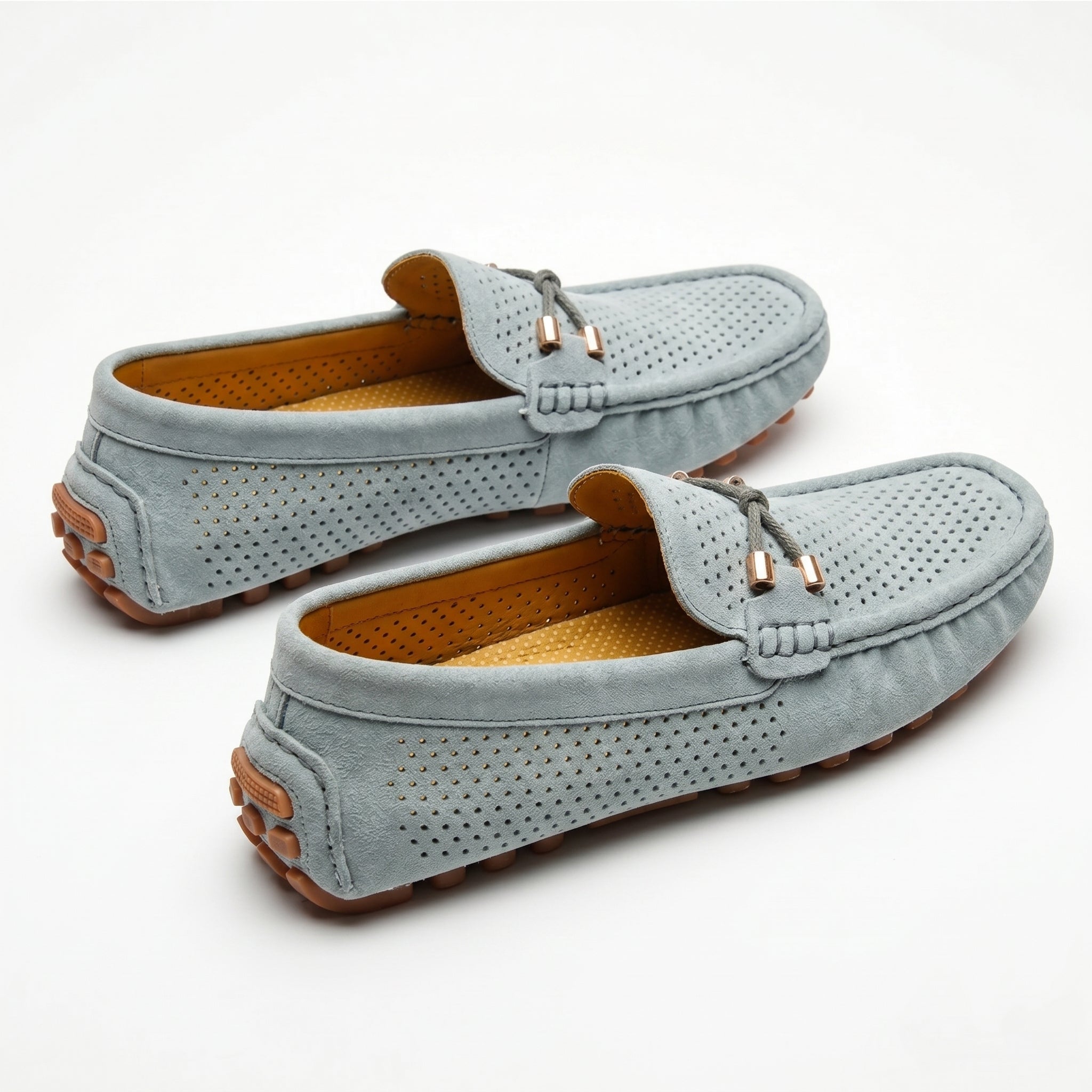 Oliver - Men's Breathable Slip - On Loafer Shoes - Loafers - Gray - Parker&Brooks