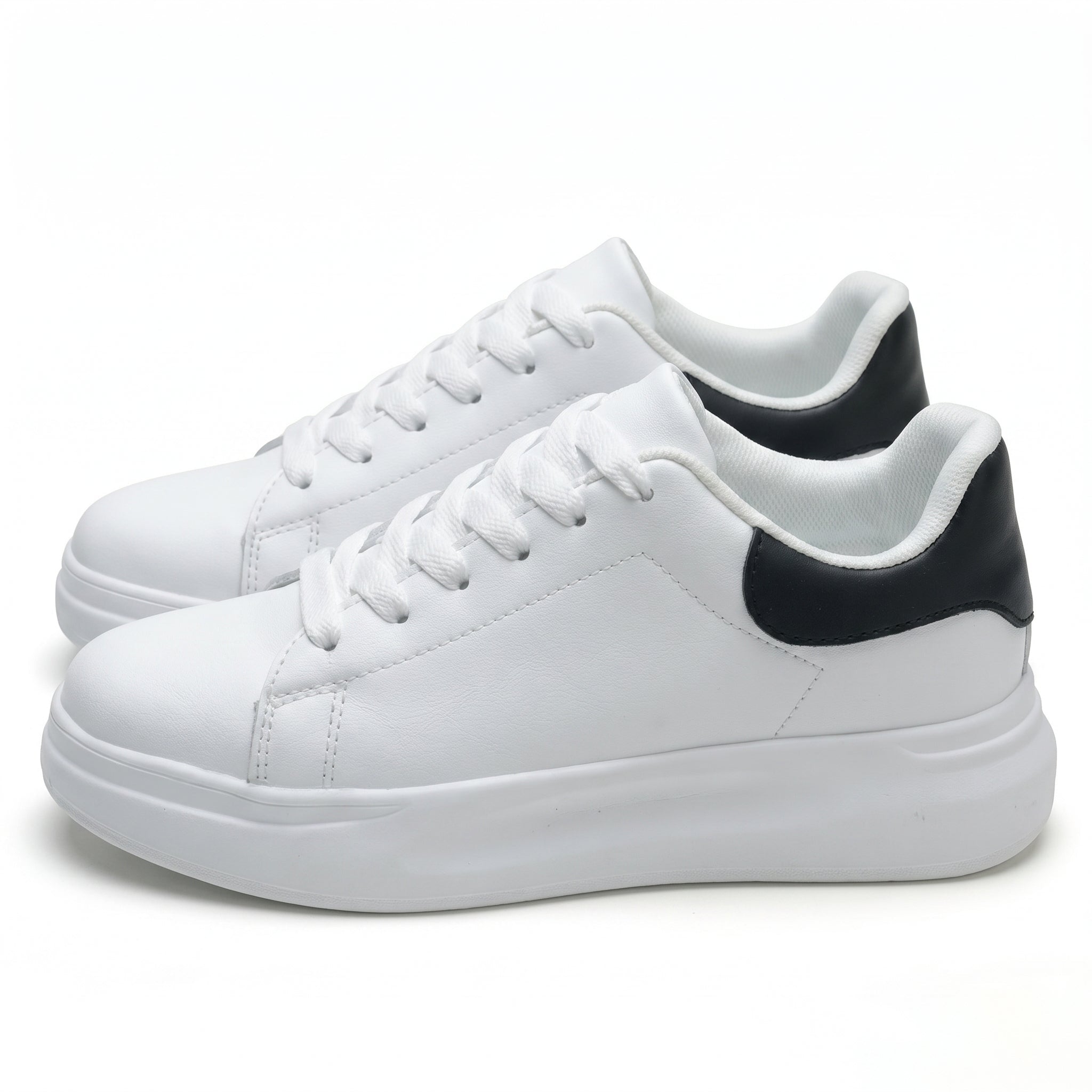 Olivia - Women's Low Top Casual Sneaker - Sneakers - White and Black - Parker&Brooks