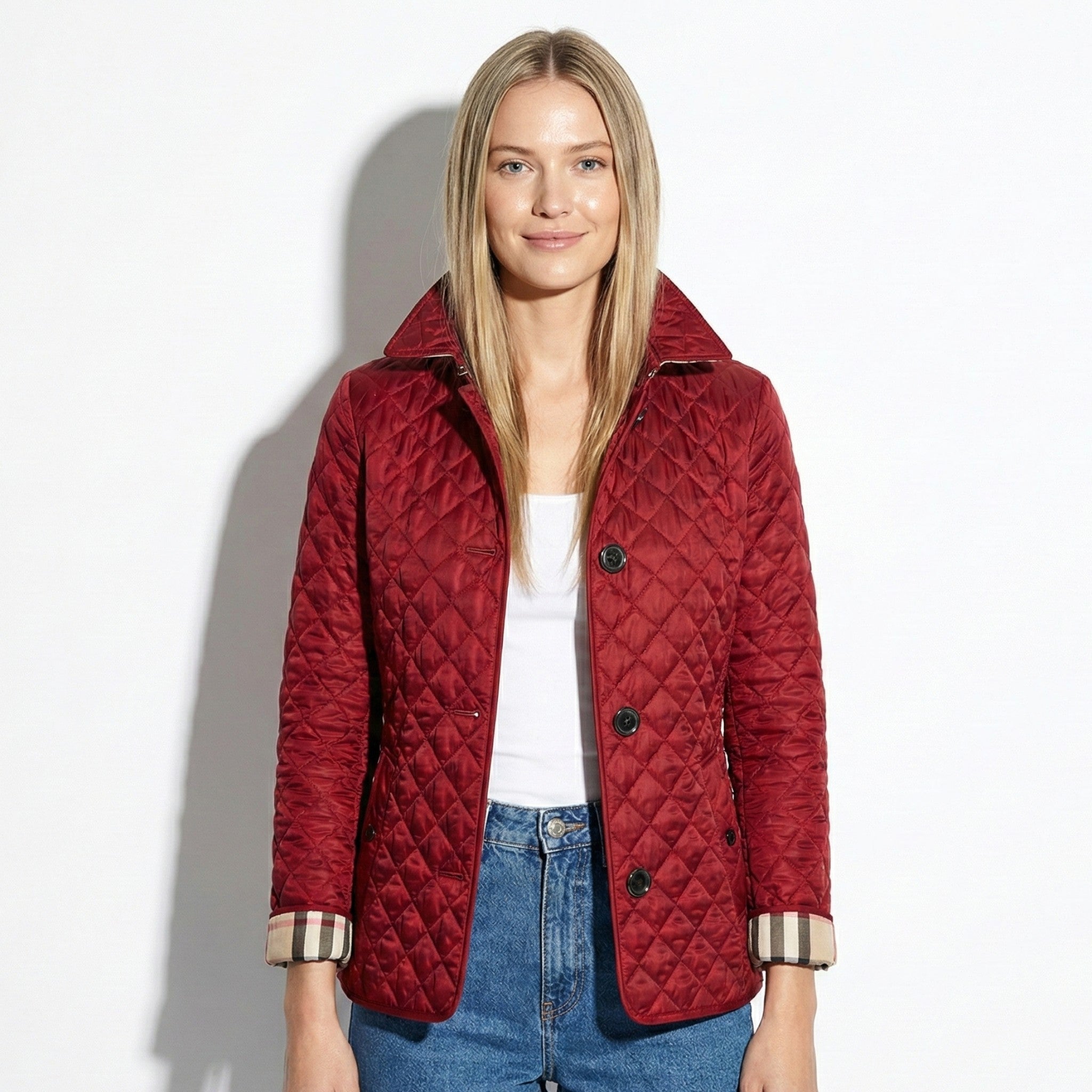 Olivia - Women's Quilted Button-Up Jacket