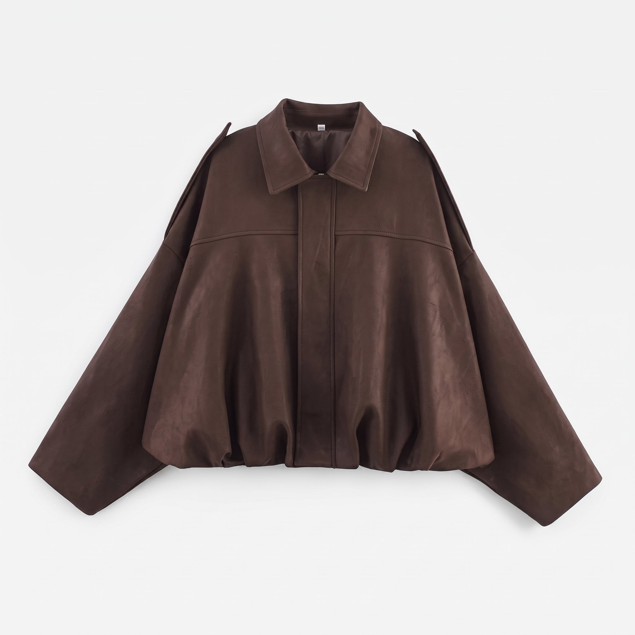 Olivia - Women's Vintage Dropped Shoulder Suede Bomber Jacket - Bomber Jackets - Coffee - Parker&Brooks