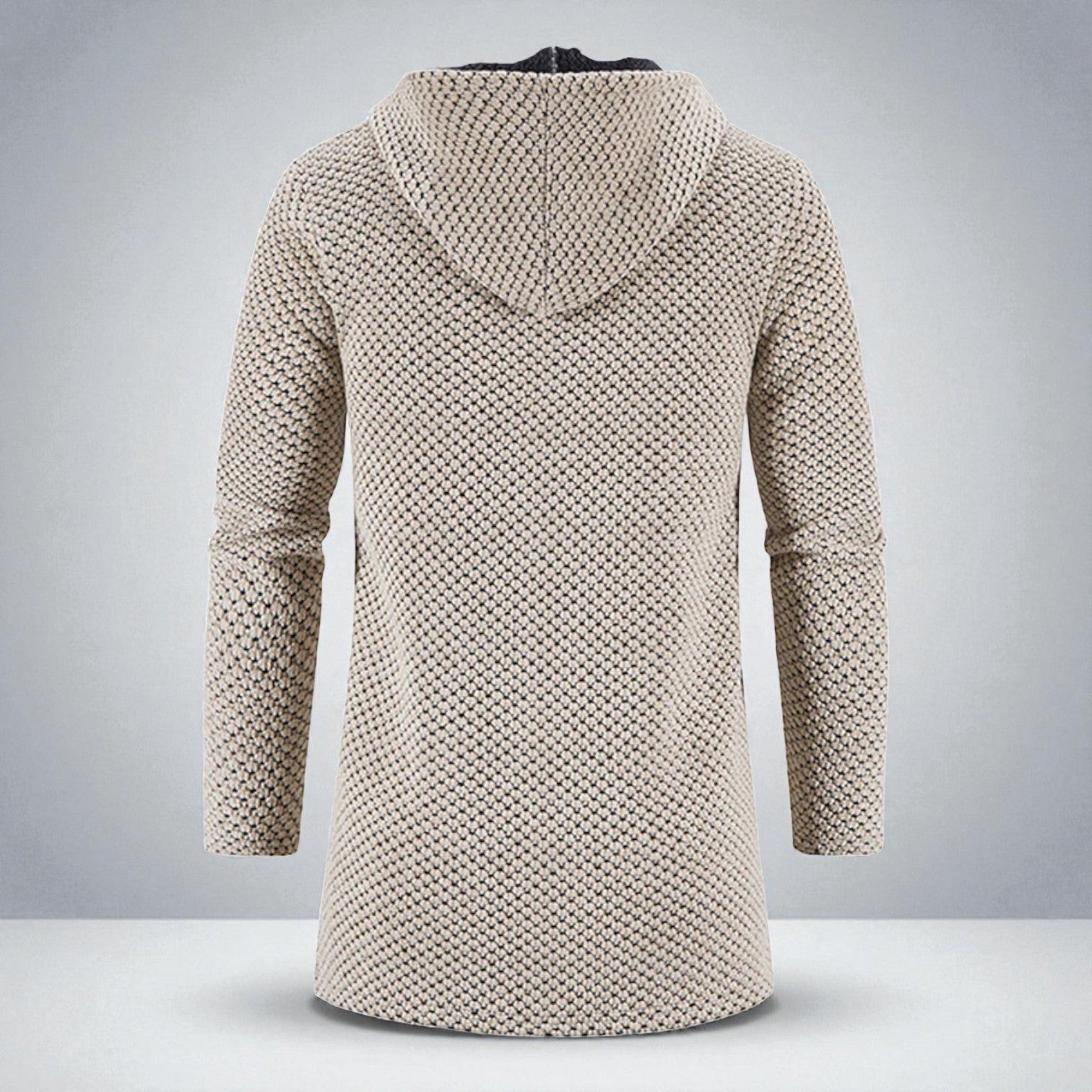 Paul – Mid-Length Sweater with Hood and Pocket