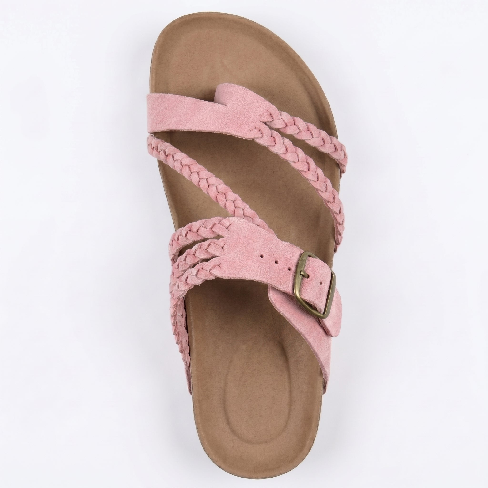 Paula - Women's Summer Braided Flat Sandals - Sandal - Pink - Parker&Brooks