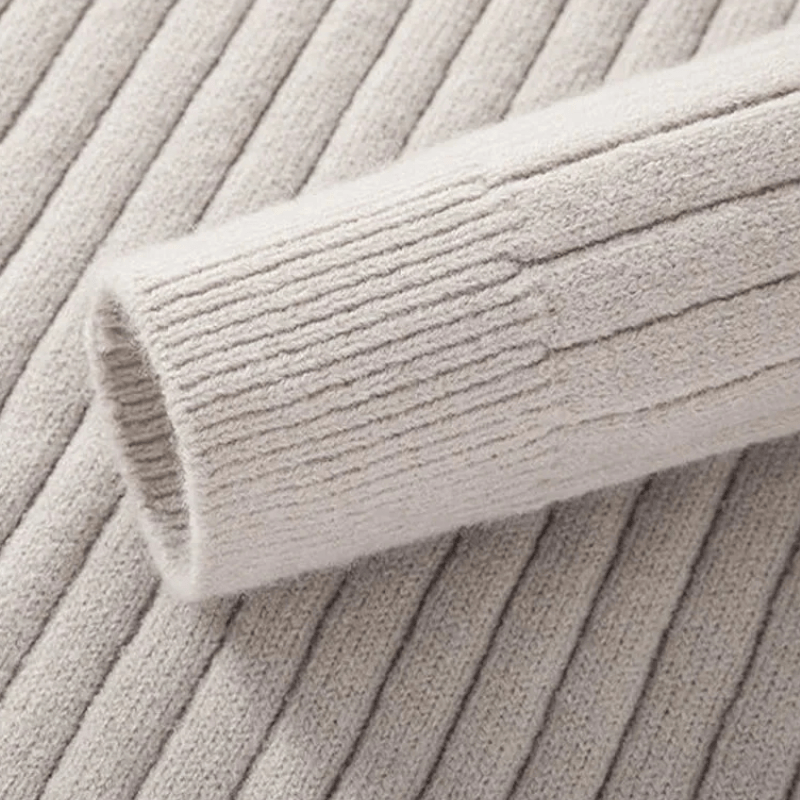 Rafael – Half-Zip Knit Sweater with High Collar