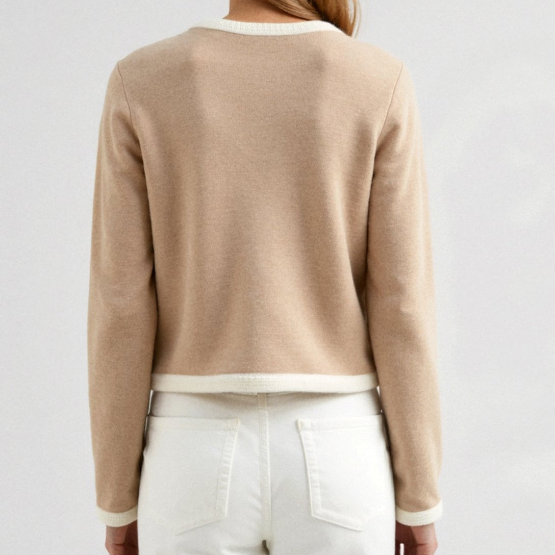 Diana – Women's Wool Cardigan Beige