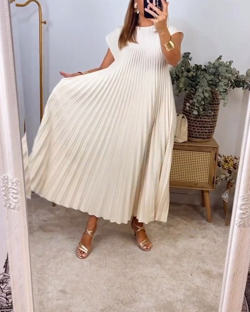 Sabrina – Stylish Pleated Cotton Dress