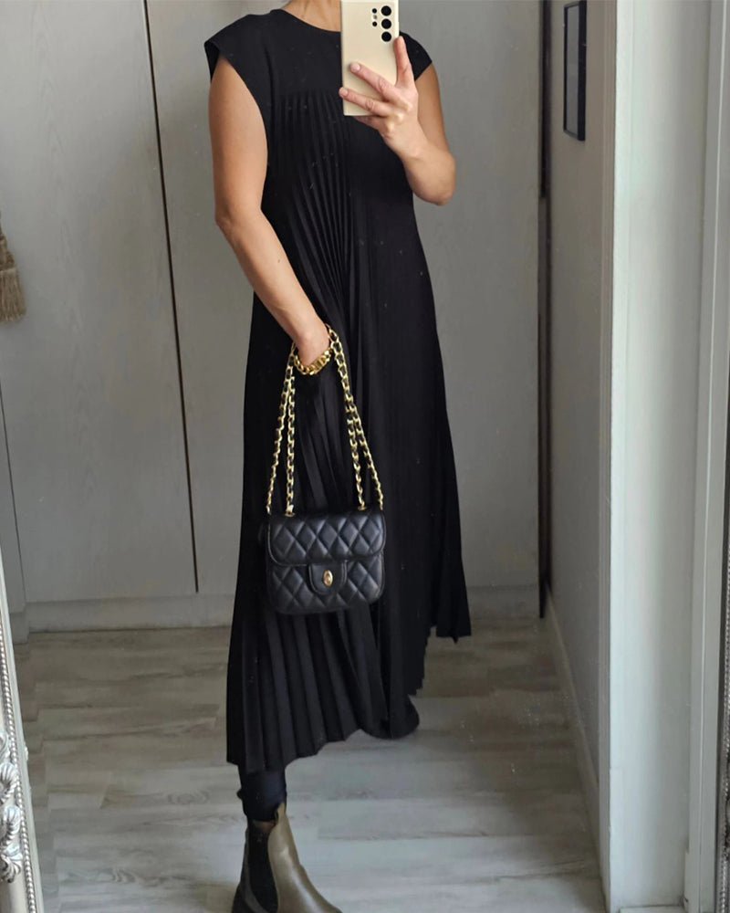 Sabrina – Stylish Pleated Cotton Dress