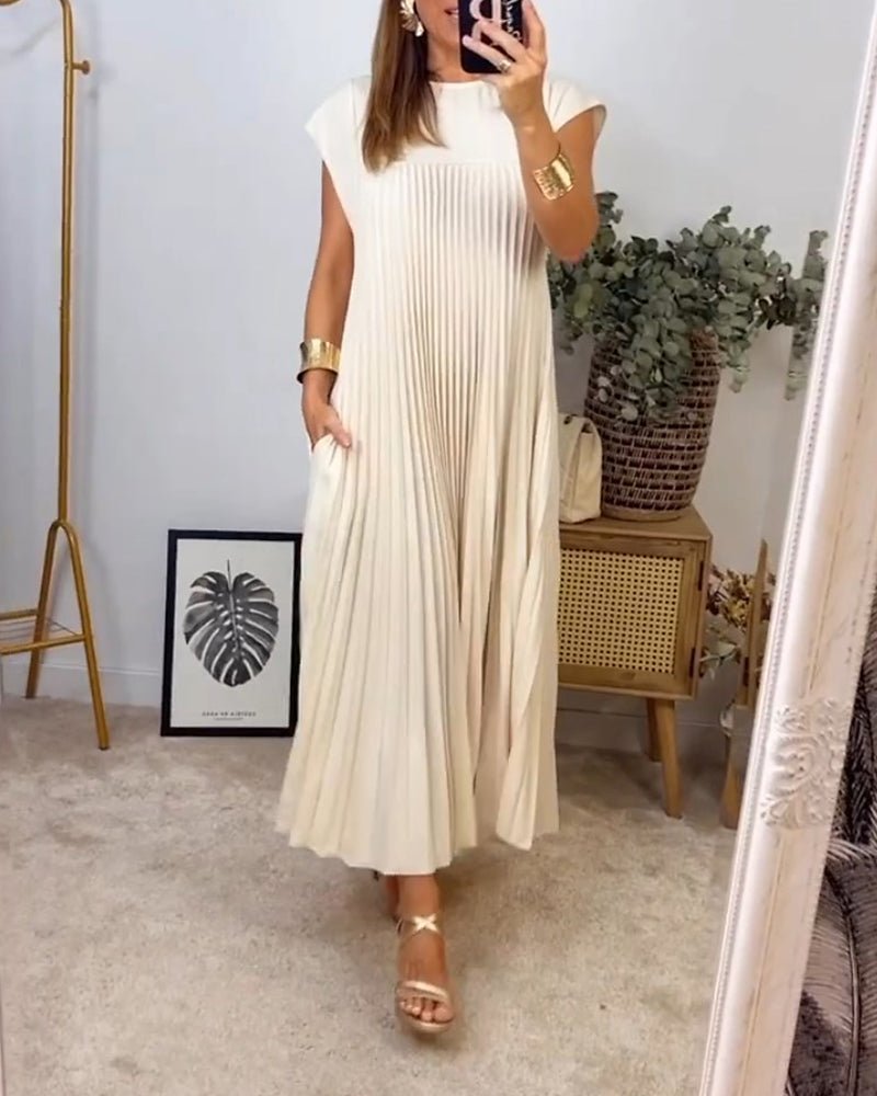 Sabrina – Stylish Pleated Cotton Dress