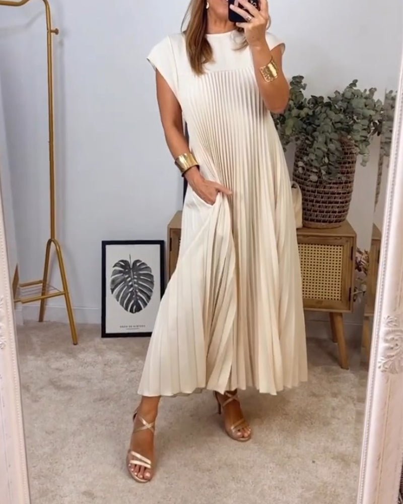 Sabrina – Stylish Pleated Cotton Dress