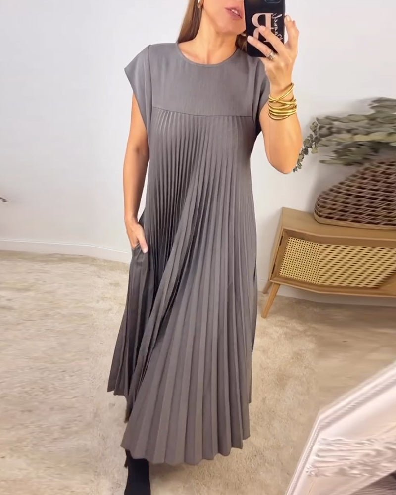 Sabrina – Stylish Pleated Cotton Dress