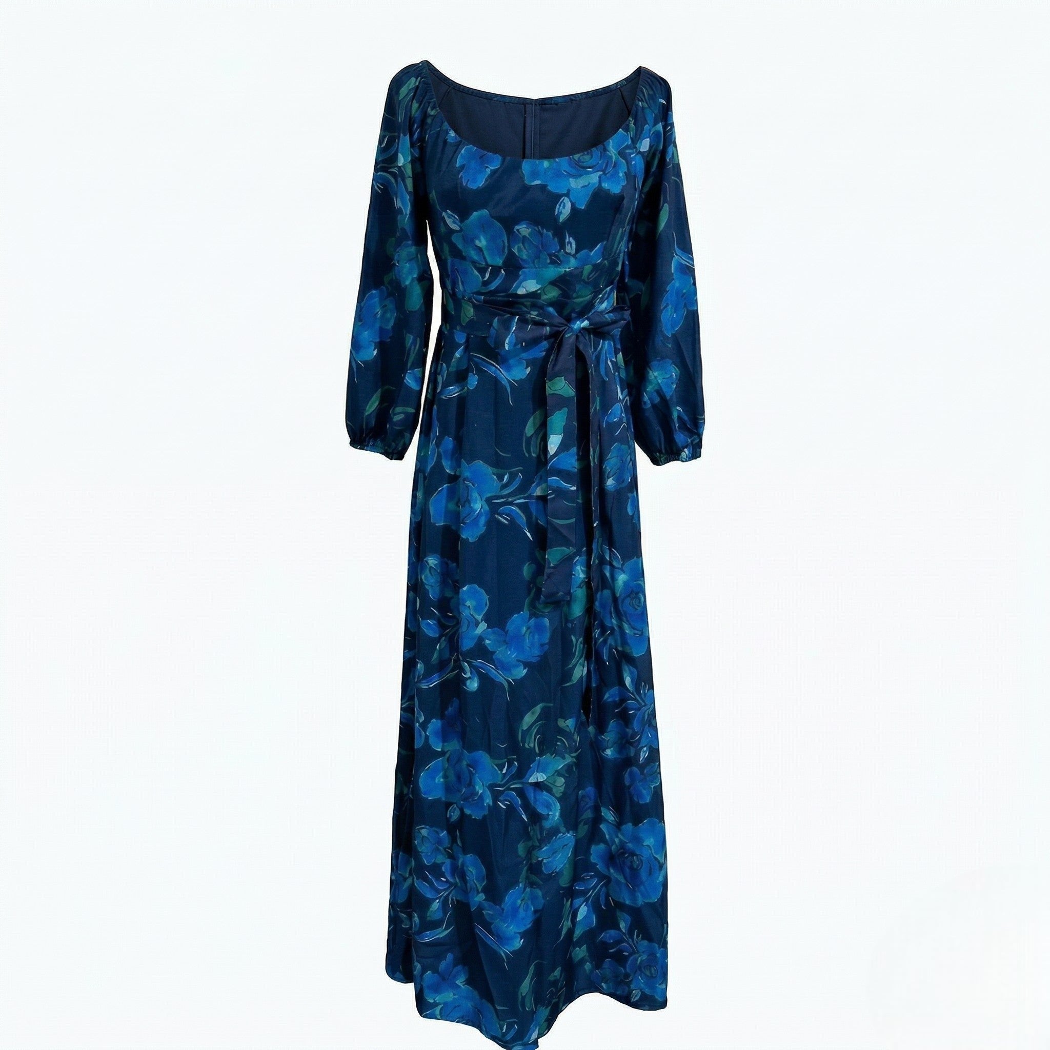 Sarah - Women's Summer Off - Shoulder Maxi Dress - Maxi Dresses - Blue - Parker&Brooks
