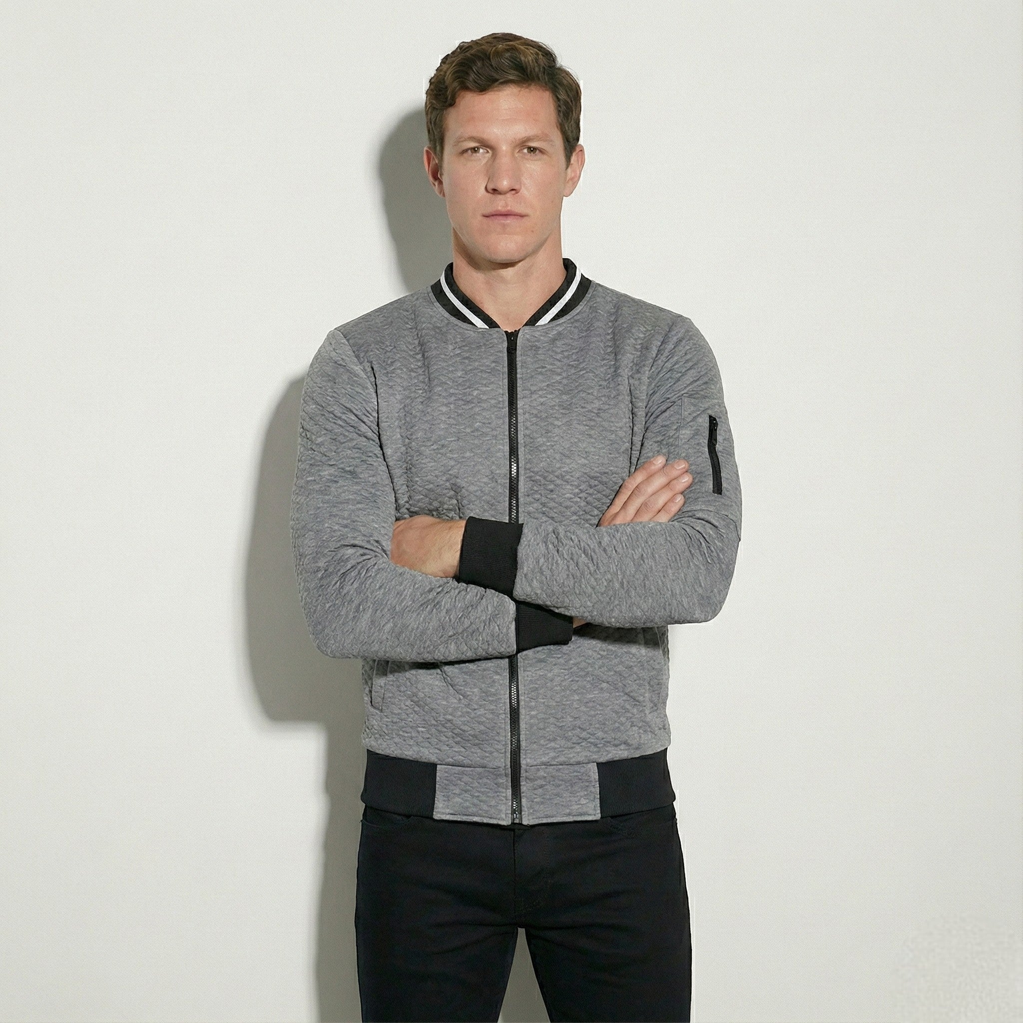 Men's Slim-Fit Zipper Sweater