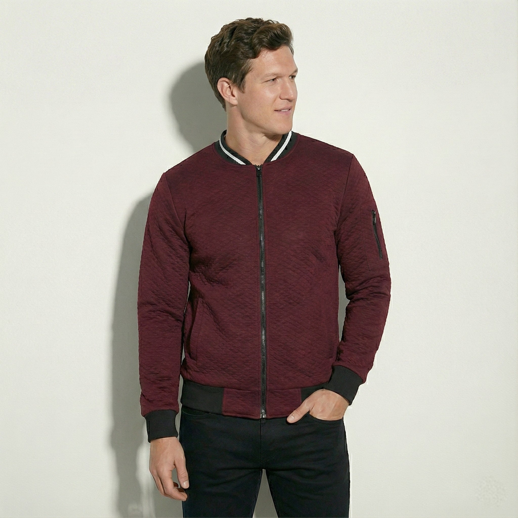 Men's Slim-Fit Zipper Sweater