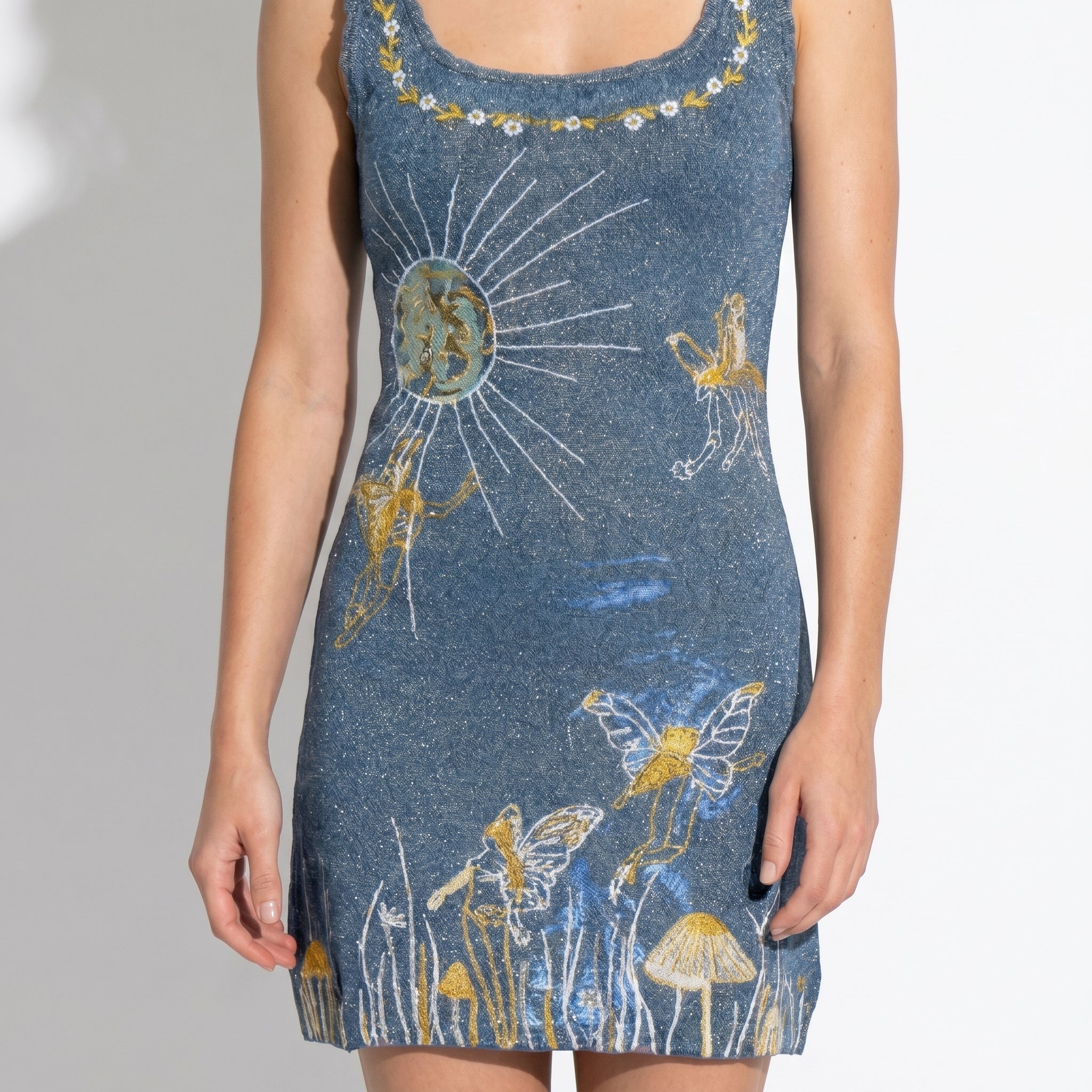 Sophie - Women's Embellished Sequin Party Mini Dress - Dress - Blue - Parker&Brooks