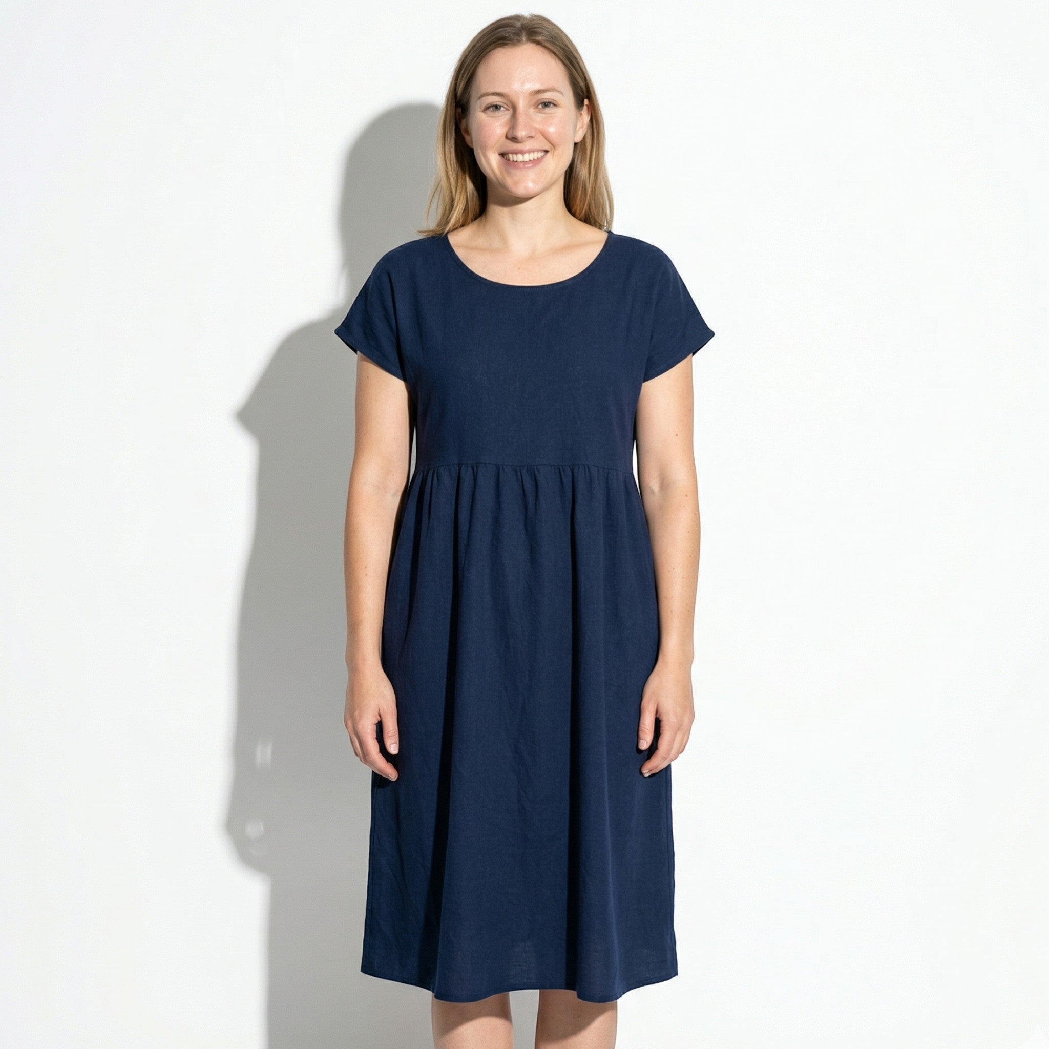 Sophie - Women's Formal Midi Dress - Dress - Navy Blue - Parker&Brooks