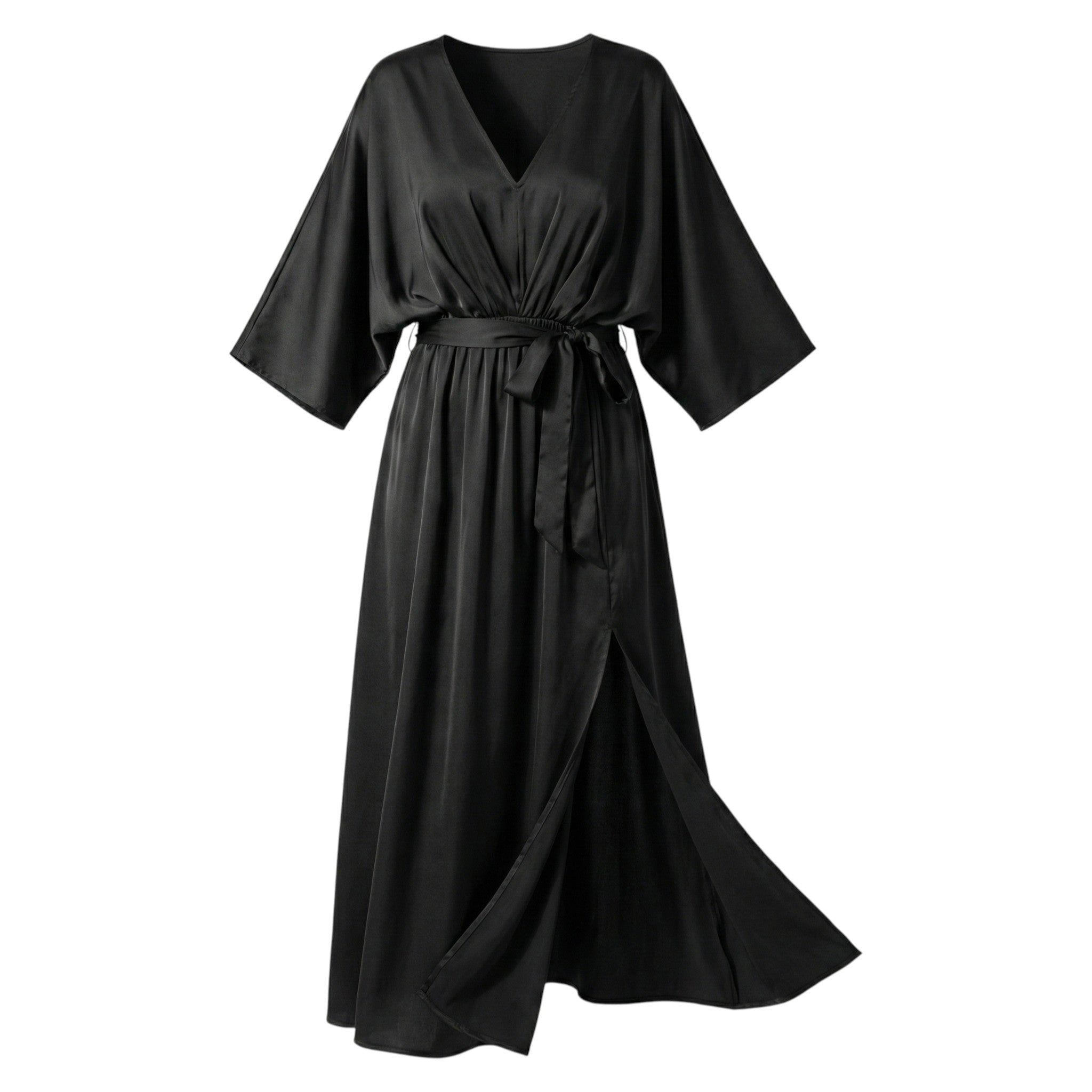 Thea - Women's V - Neck Batwing Sleeve Maxi Dress - Dress - Black - Parker&Brooks