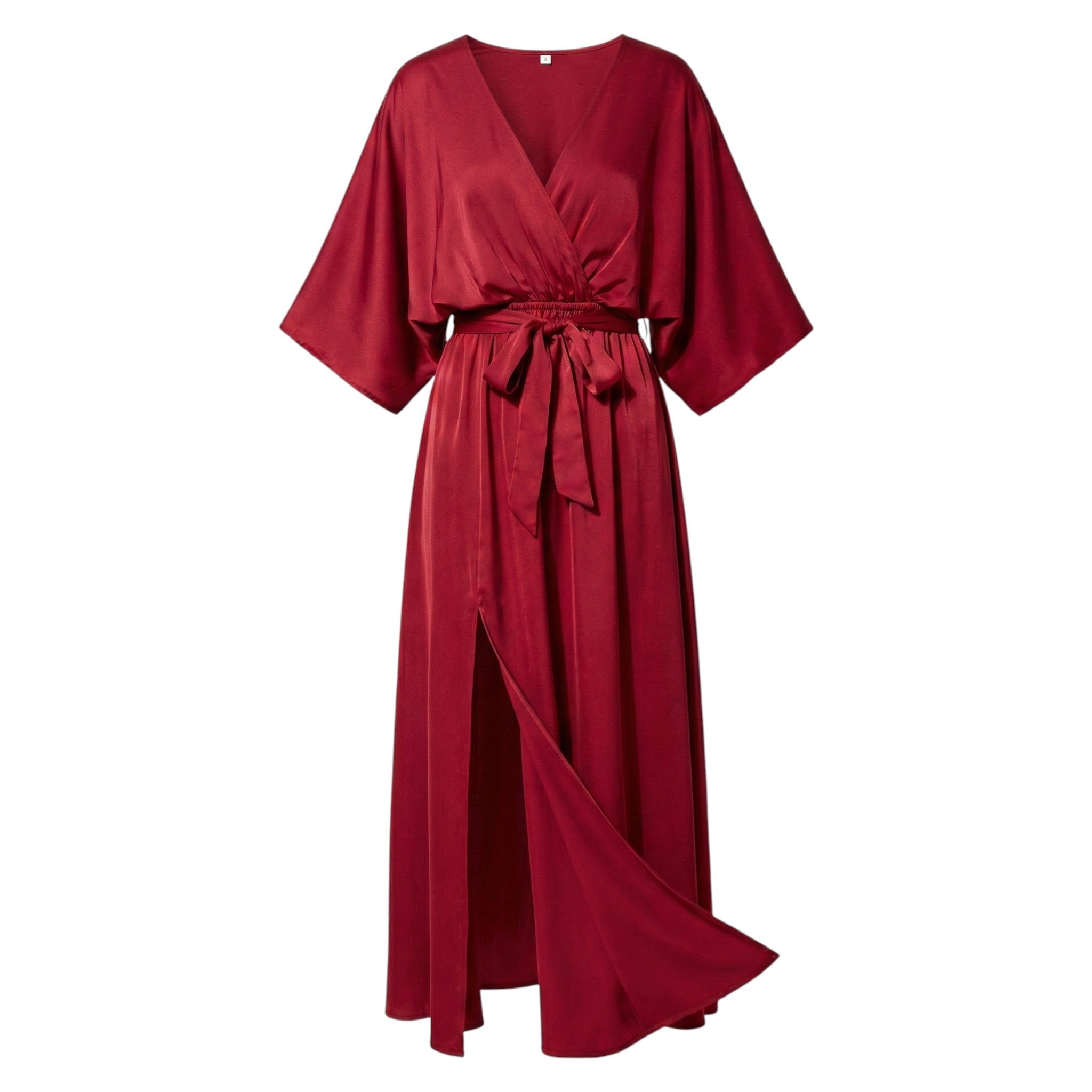 Thea - Women's V - Neck Batwing Sleeve Maxi Dress - Dress - Red - Parker&Brooks