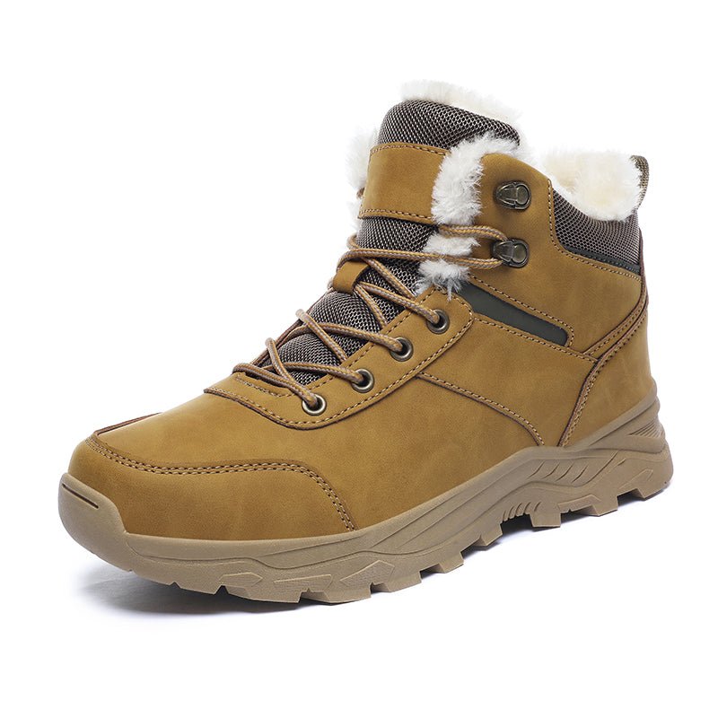 Thomas - Men's Lace-Up Winter Snow Boots with Non-Slip Sole - Boots - Brown - Parker&Brooks