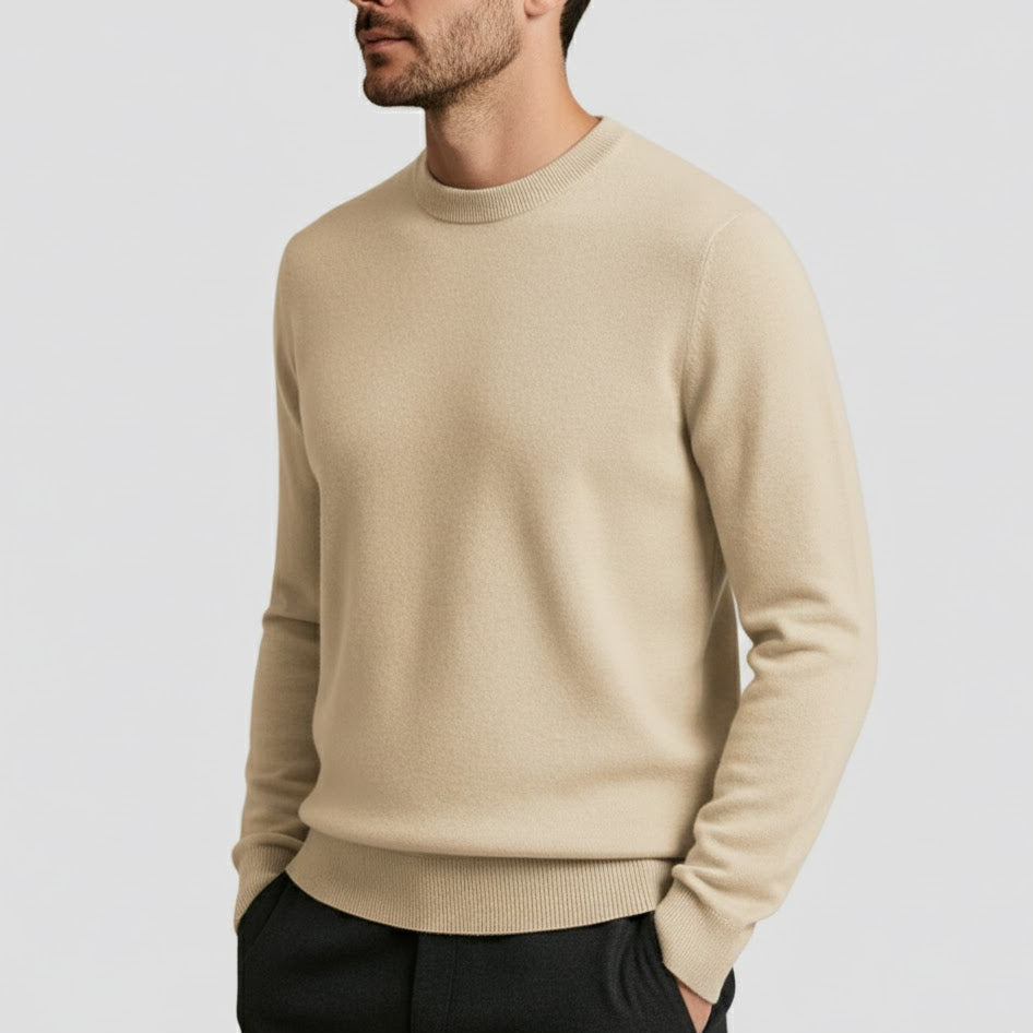 Alaric – Men's Wool Sweater with Crew Neck