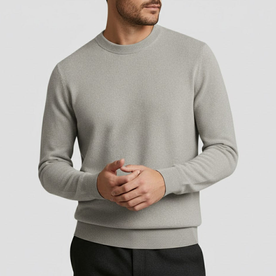 Alaric – Men's Wool Sweater with Crew Neck