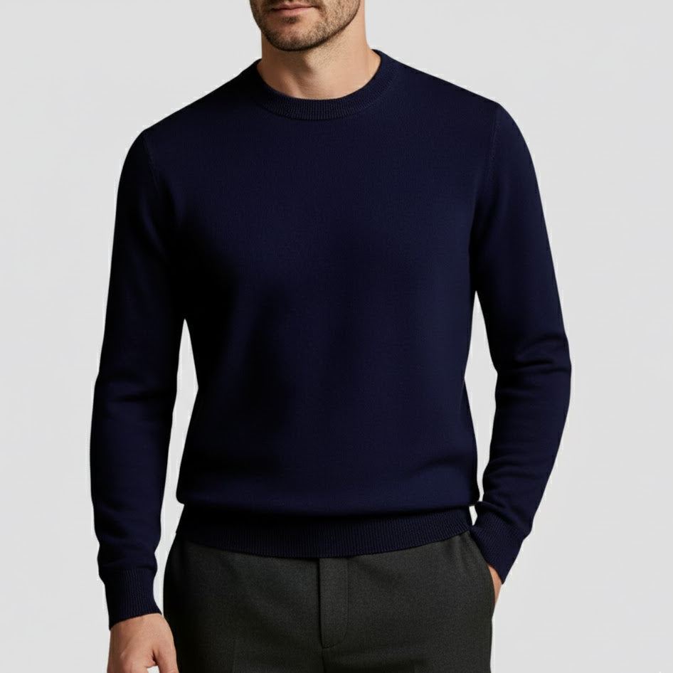 Alaric – Men's Wool Sweater with Crew Neck