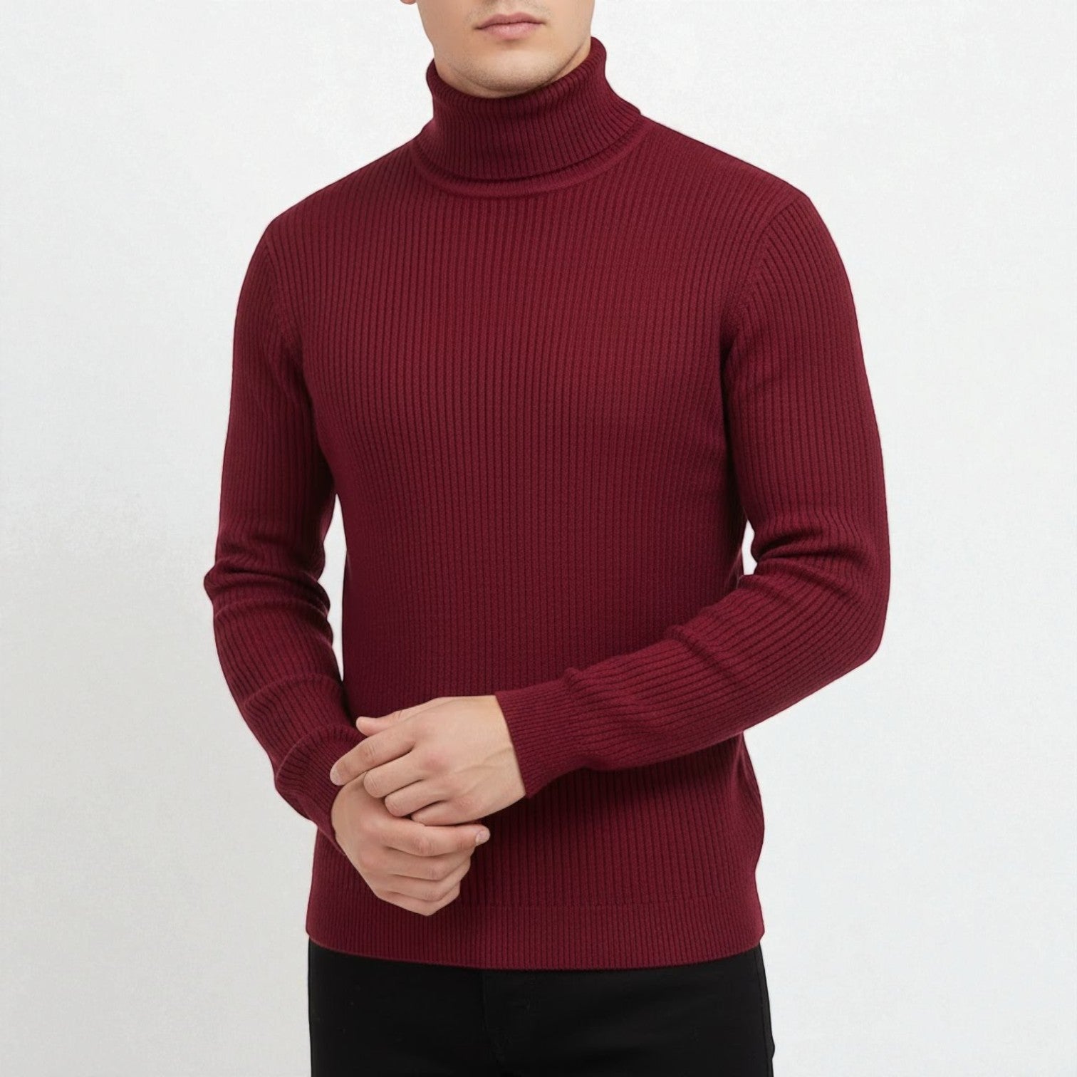 Giovano – Men's Cotton Turtleneck Sweater