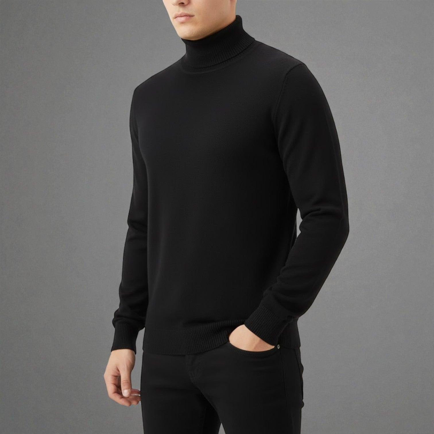 Giovano – Men's Cotton Turtleneck Sweater