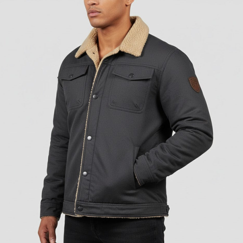 Devon – Men's Jacket with Fleece Lining and Collar
