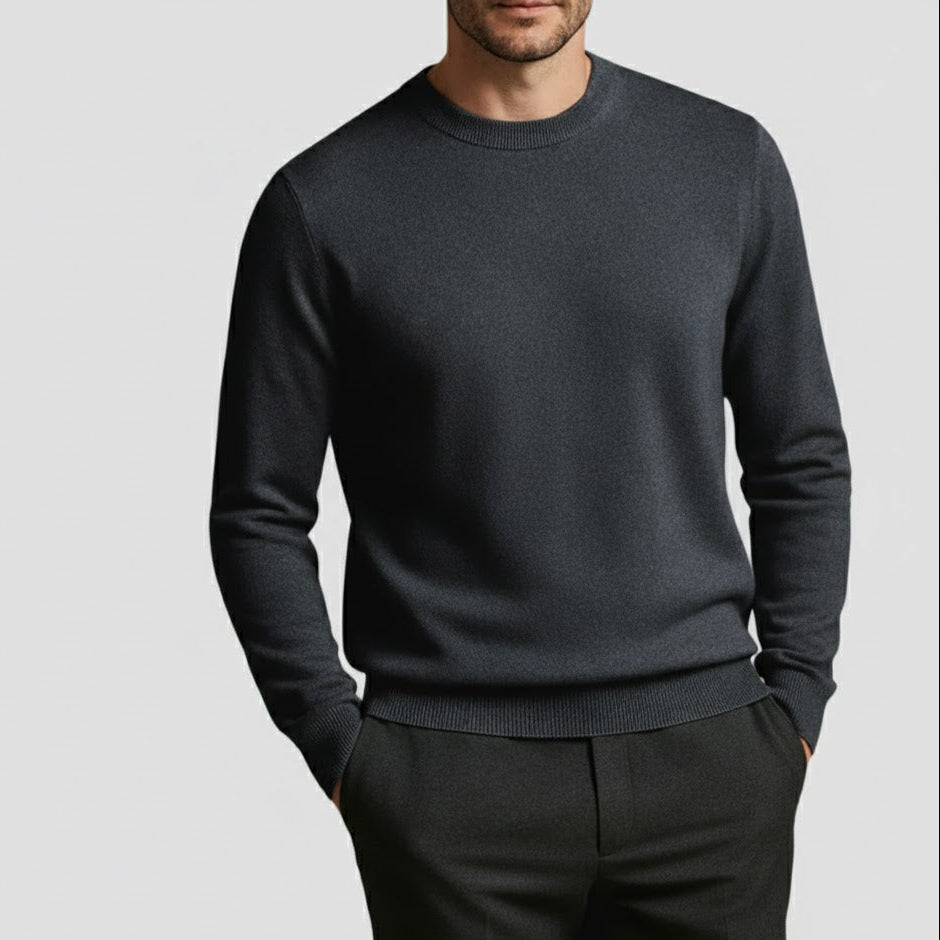 Alaric – Men's Wool Sweater with Crew Neck