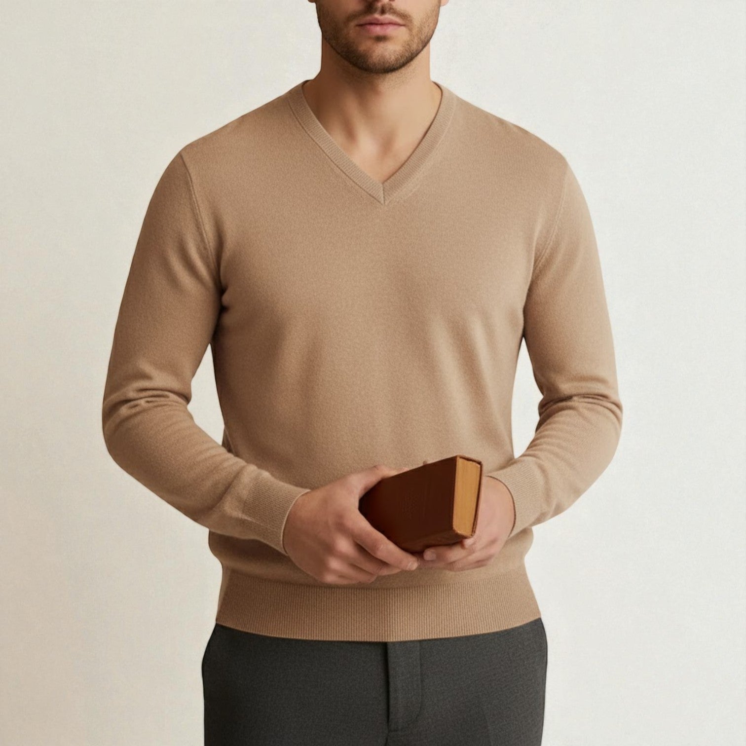 Bastien – Men's Wool V-Neck Sweater