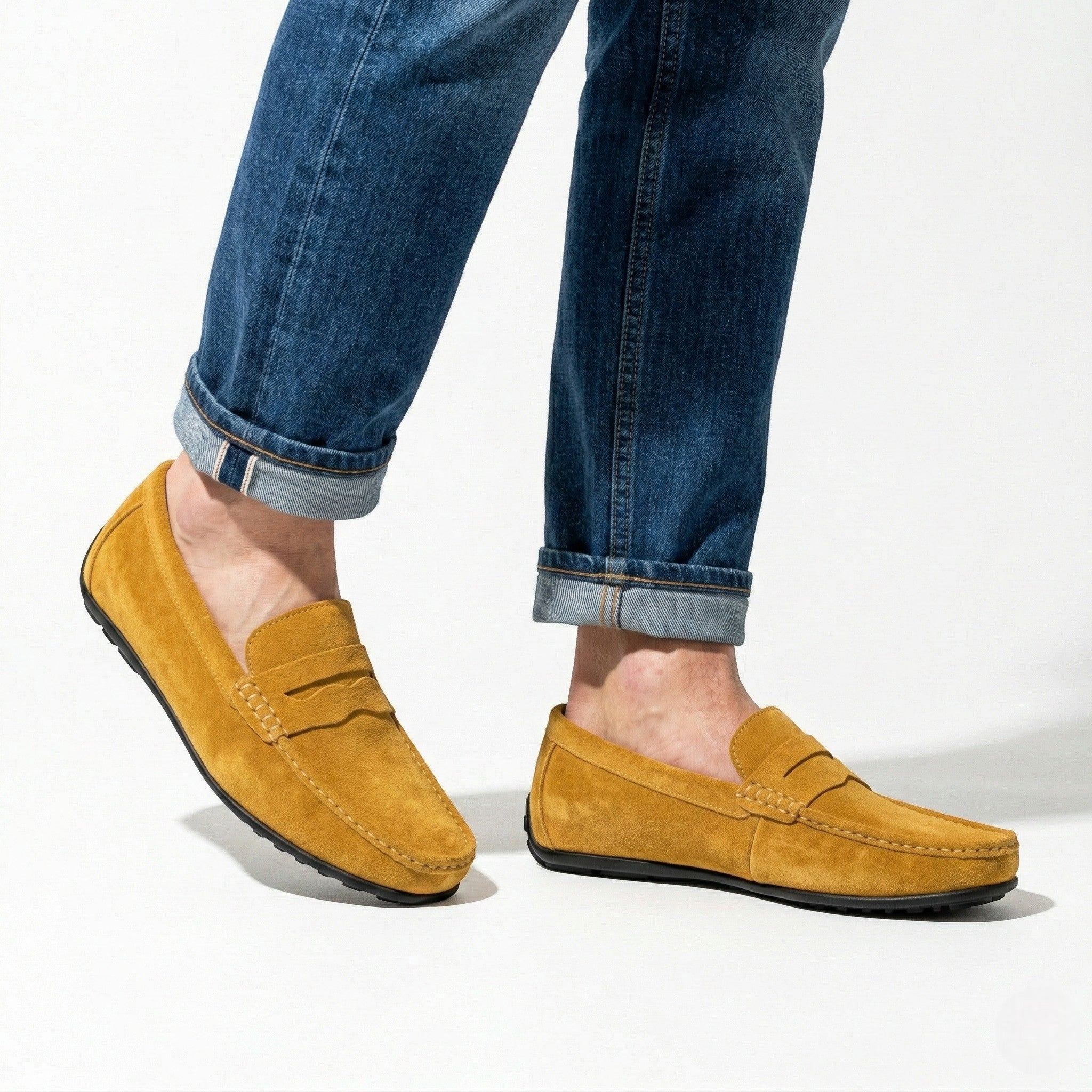 William - Men's Comfortable Slip - On Loafers - Loafers - Tan - Parker&Brooks